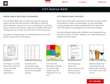 Tablet Screenshot of cityradiusmaps.com